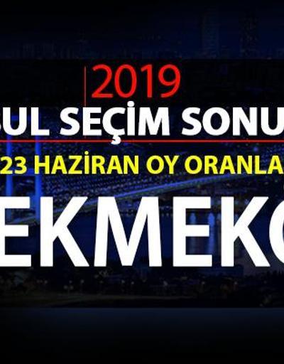 İstanbul Belediye Başkanlığı Çekmeköy seçim sonuçları ve 23 Haziran Çekmeköy oy oranları