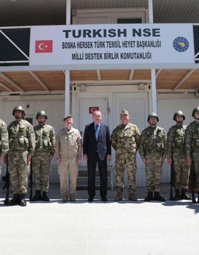 Erdoğan, Bosnada ‘Barış Gücü’nde görevli Türk askerleri ziyaret etti