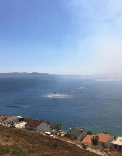 Son dakika Marmara Adasındaki yangın kontrol altına alındı