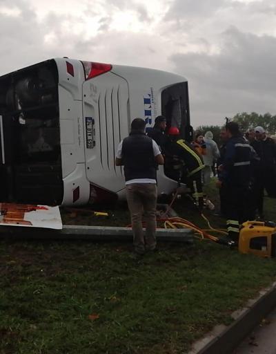 Çanakkalede yolcu otobüsü devrildi: Ölü ve yaralılar var