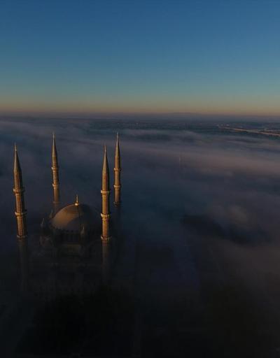 Selimiye Camisinde sis manzarası