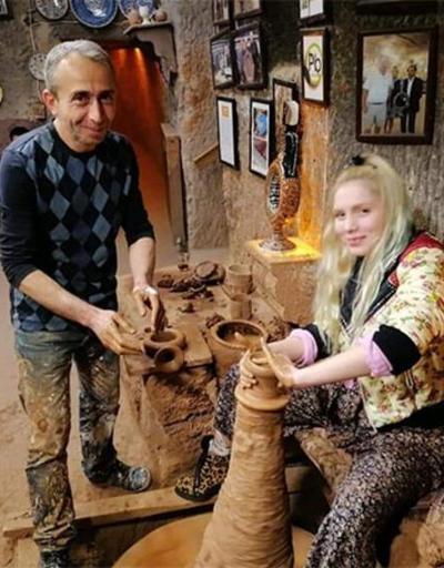 Aleyna Tilki, Kapadokyada çömlek yaptı