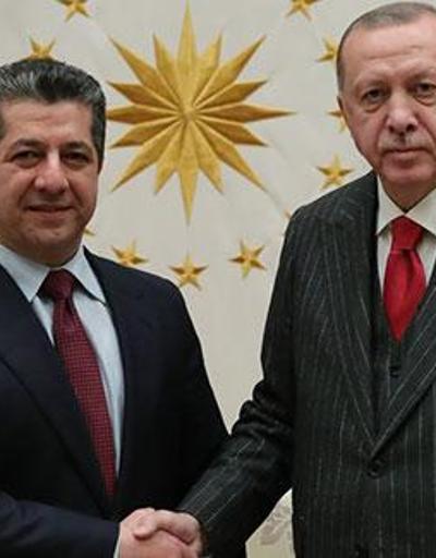 Cumhurbaşkanı Erdoğan IKBY Başbakanı Barzaniyi kabul etti
