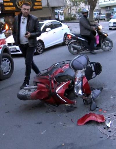 Minibüs ile motosiklet kaza yaptı