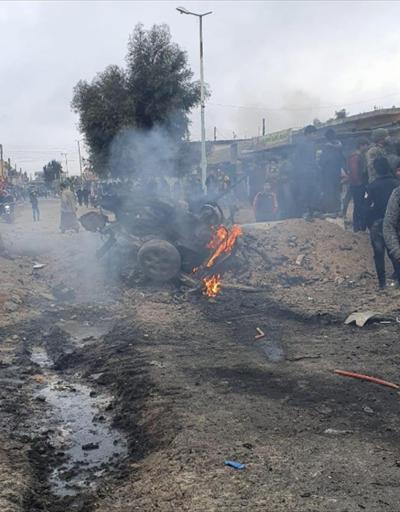 Tel Abyadda teröristler bombalı araç patlattı
