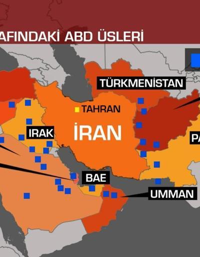 ABD İranı 11 ülkede kurduğu üslerle ablukaya aldı