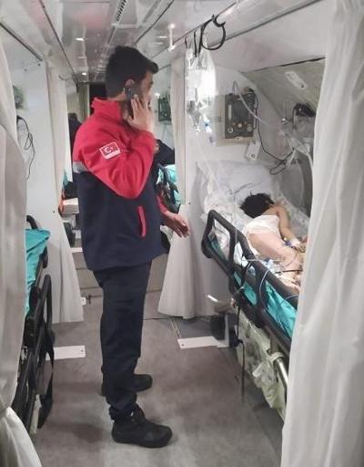 Minik Mukaddes ambulans uçakla Ankara’ya sevk edildi