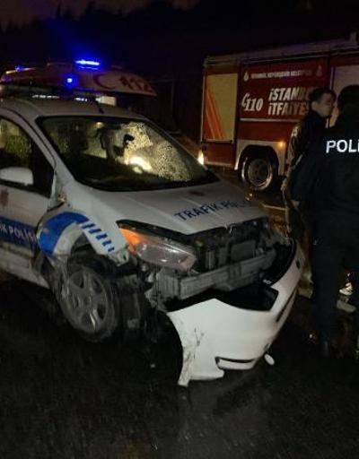 Maltepede zincirleme trafik kazası: 2si polis 4 yaralı