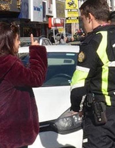Trafik polisini tehdit eden kadınla ilgili yeni gelişme