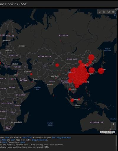 Koronavirüs kabusunda haritalarla son durum: Hangi ülkelere yayıldı Kaç kişi öldü