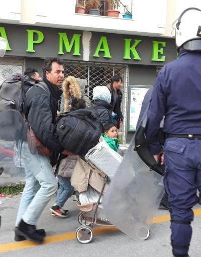 Gergin bekleyiş sürüyor Yunan polisi müdahale etti