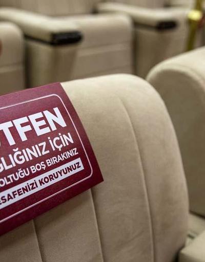 Cumhurbaşkanı Erdoğanın açıklama yapacağı salonda koronavirüs önlemleri