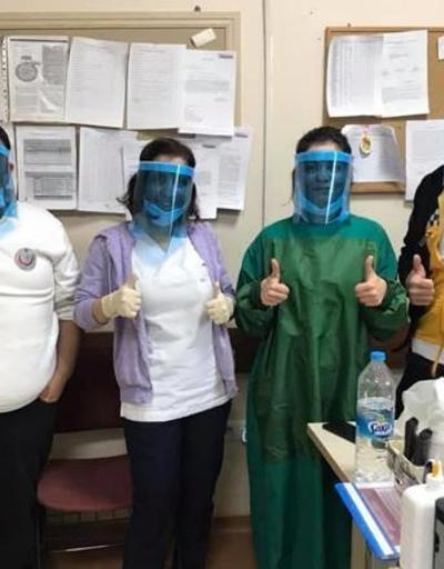 Hastane personeli kendi maskesini üretti