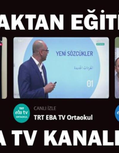 EBA TV ders programı 15 Nisan: TRT EBA TV canlı izle