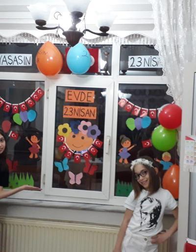 Çocuklar bayramlarını evlerinde kutladı