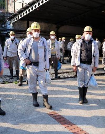Zonguldakta maden işçileri tedbirlerle işbaşı yaptı