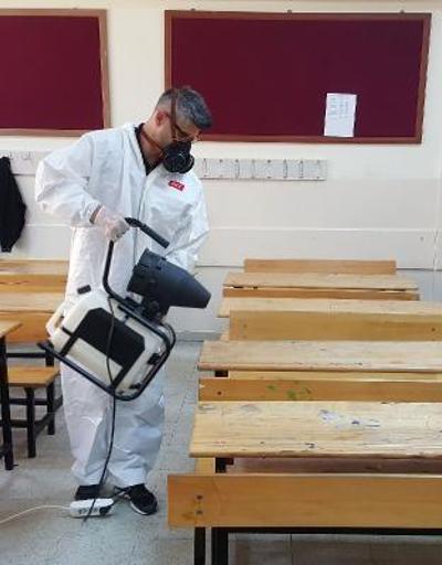 Çankayada LGS öncesi okullar dezenfekte edildi