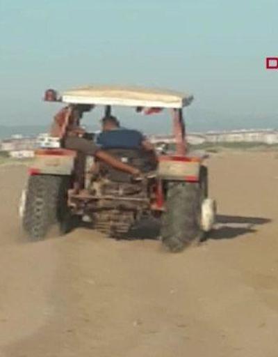 Antalyada kumsala giren traktörler yumurtaları ezdi | Video