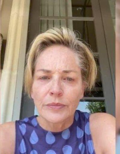 Sharon Stonedan salgın paylaşımı. Gözyaşlarını tutamadı | Video