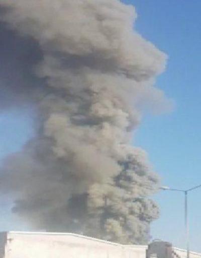 Son dakika... Antalyada fabrika yangını söndürüldü | Video