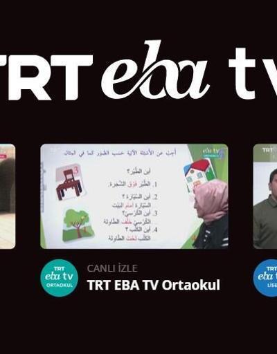 EBA TV ders programı 1 Eylül CANLI | EBA TV lise, ilkokul, ortaokul ders programı