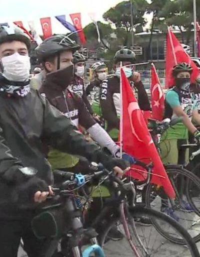 Cumhuriyet Bayramını pedal çevirerek kutladılar | Video