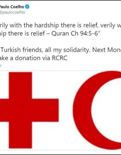 Paulo Coelho’dan İzmir depremine bağış