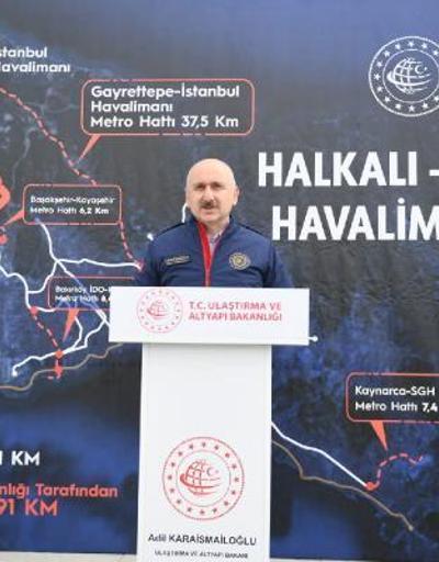 Karaismailoğlu Halkalı-İstanbul Havalimanı metro hattı şantiyesini inceledi