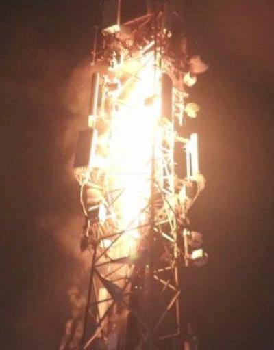 Baz istasyonu alev alev yandı | Video