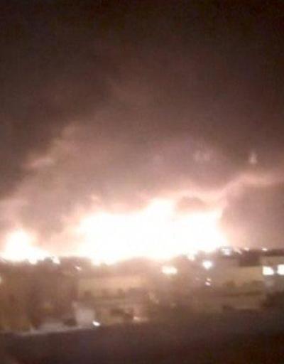 Suudi devlet petrol şirketi vuruldu, yangın çıktı | Video