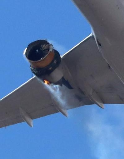 Yolcu uçağının motoru alev almış, parçaları evlerin üzerine düşmüştü: Boeingden açıklama geldi