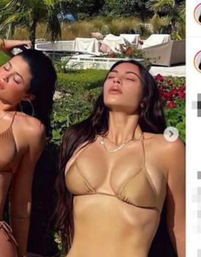 Kardashian-Jenner kardeşlerin bikinili pozları sosyal medyayı salladı