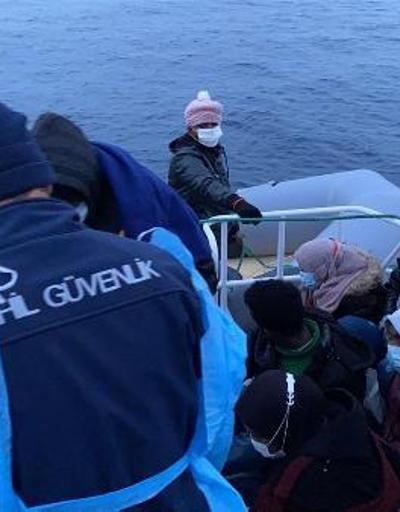 Balıkesirde 68 kaçak göçmen kurtarıldı