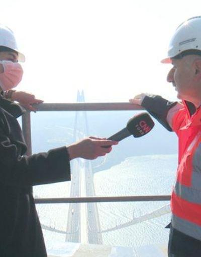 322 metre yüksekten İstanbul... CNN TÜRK ekibi 3. Köprünün kulesine çıktı