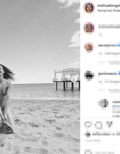 Melisa Döngelin bikinili pozları Guido Senianın dikkatini çekti
