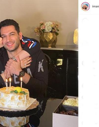 Iman Elbaniden Murat Yıldırıma romantik doğum günü kutlaması