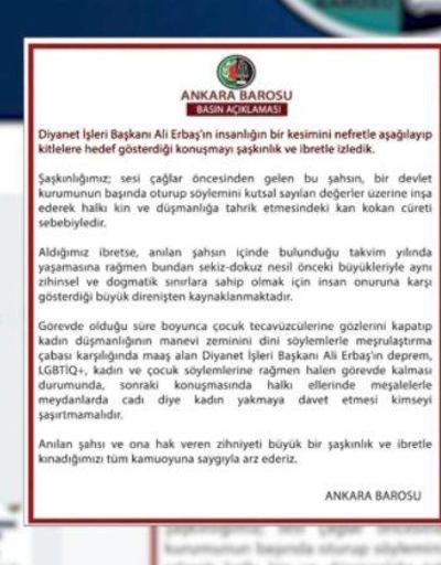 Ankara Barosuna kovuşturma talebi