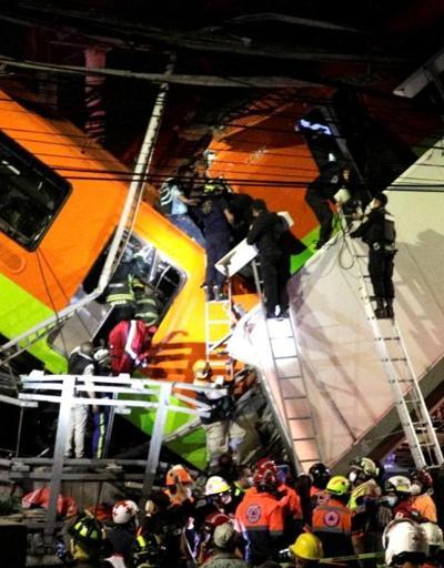 Meksikada metro üst geçidi çöktü: Ölü ve yaralılar var