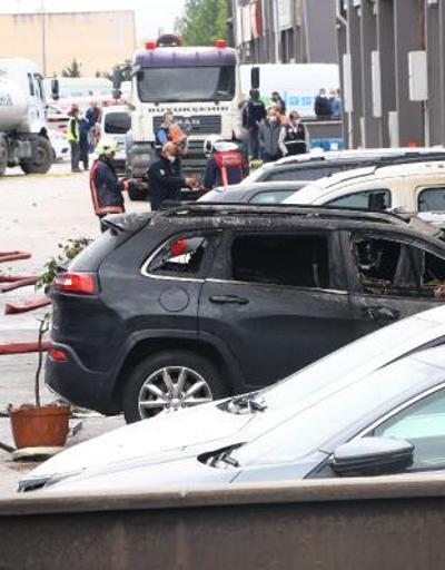 Ankaradaki yangında 20den fazla iş yeri ile 14 araç zarar gördü