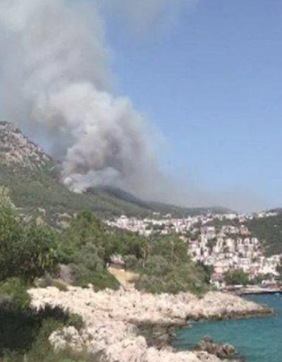 Antalyada orman yangını... 50 hektarlık alan, 5 ila 10 yapı zarar gördü