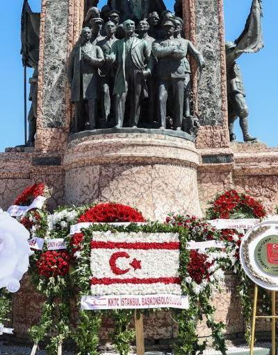 Kıbrıs Barış Harekatının 47. yıl dönümü kapsamında Taksimde tören düzenlendi