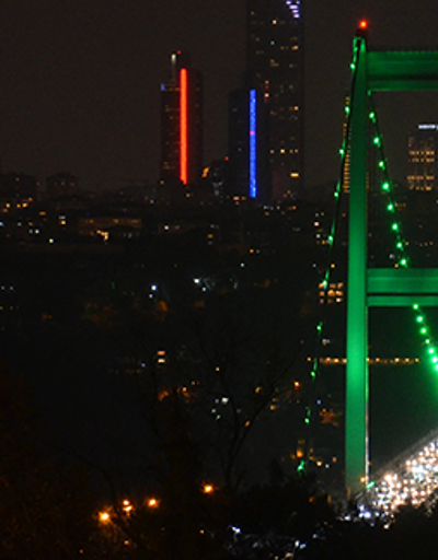 FSM Köprüsü organ bağışına dikkati çekmek için ışıklandırıldı