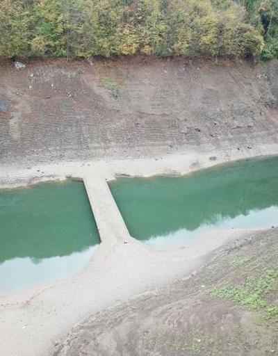 Yuvacık Barajında su seviyesi azaldı, köprü ortaya çıktı