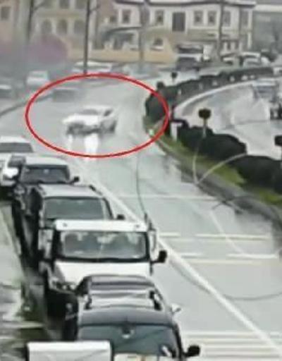 Otomobilin takla attığı kaza kamerada