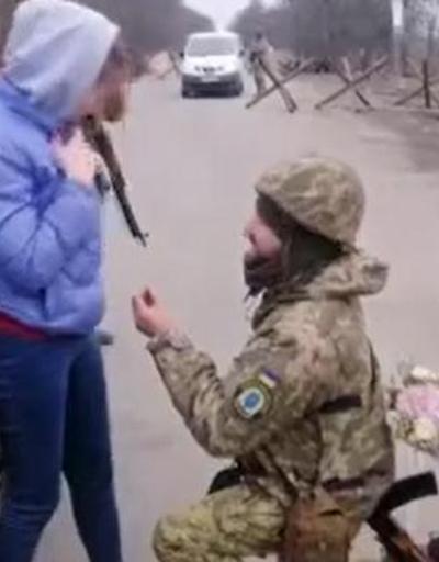 Ukraynalı askerden savaşın ortasında evlilik teklifi