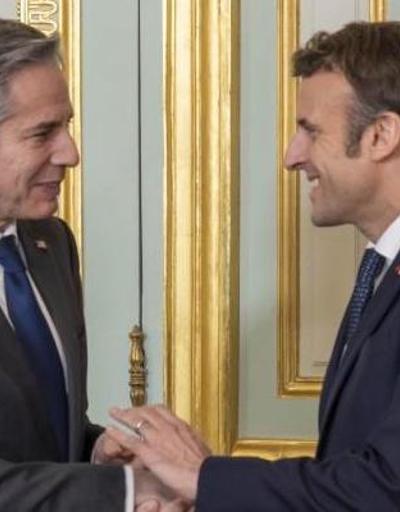 Fransa Cumhurbaşkanı Macron ile ABD Dışişleri Bakanı Blinken bir araya geldi
