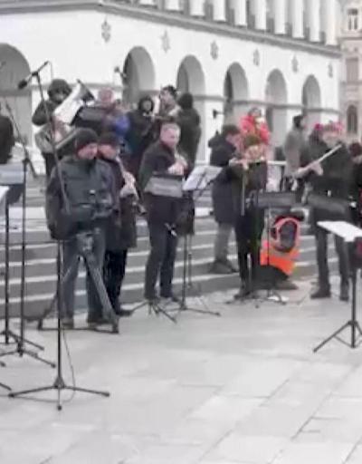 Kiev Klasik Orkestrasından Bağımsızlık Meydanında konser