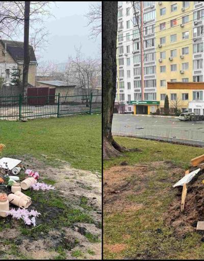 Irpin’de siviller, evlerinin bahçesine gömüldü