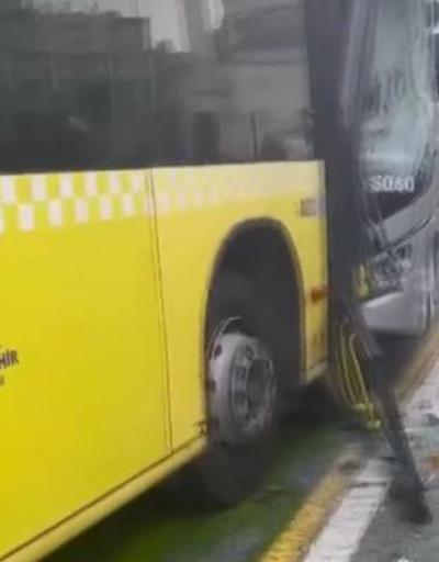 Son dakika haberi: İstanbulda iki metrobüs çarpıştı