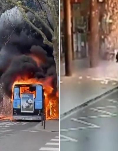 Pariste yine elektrikli otobüs yandı